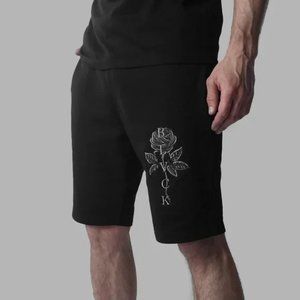 BLVCK Paris Men's Shorts Small Rose Eternelle Black Unisex Pockets Knit NEW